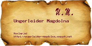 Ungerleider Magdolna névjegykártya
